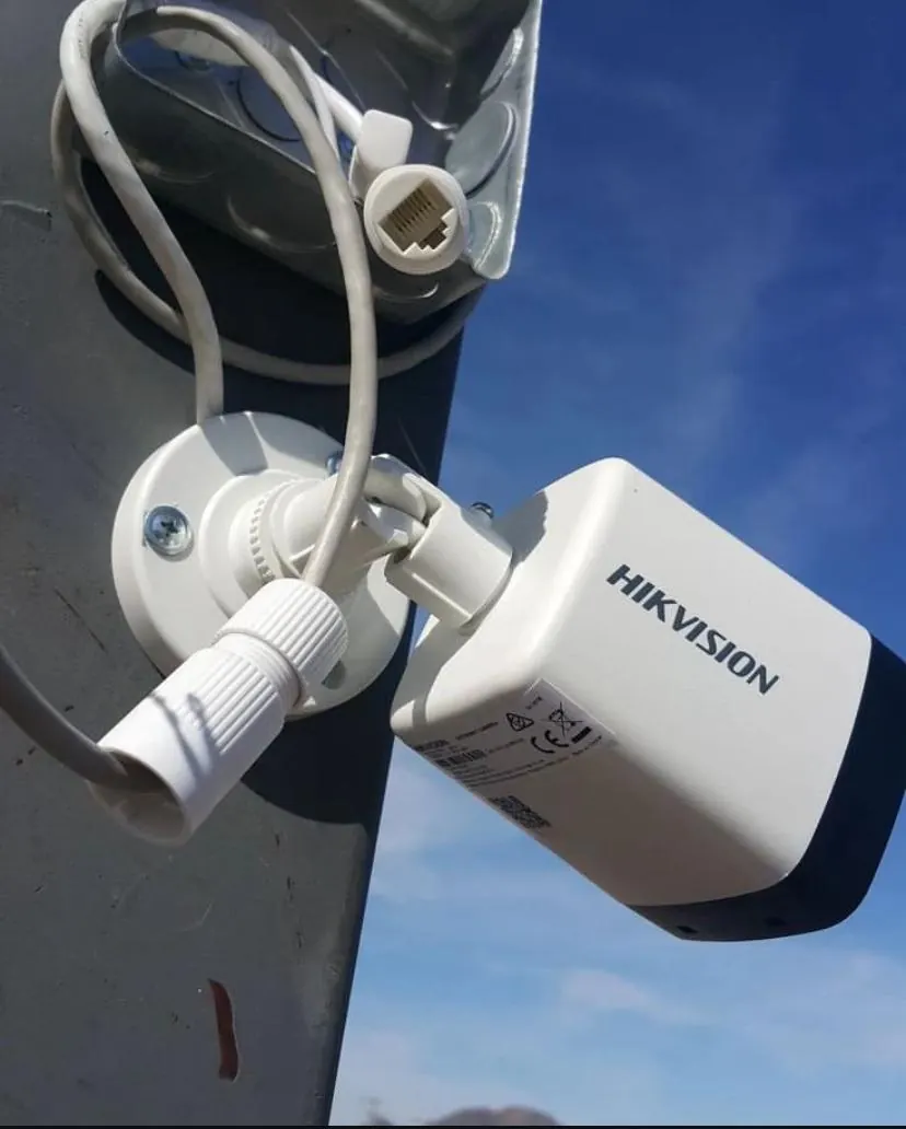 CCTV camera installed on a pole by Regisam Technologies